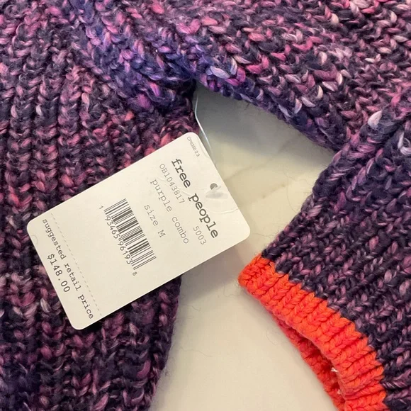 Free People Purple Combo Knit Cardigan-NWT - Picture 8 of 16